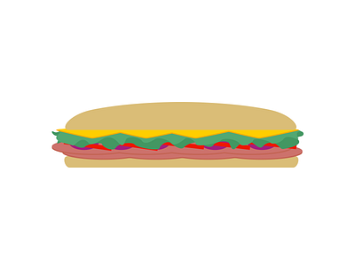 Sub illustration sandwich sub