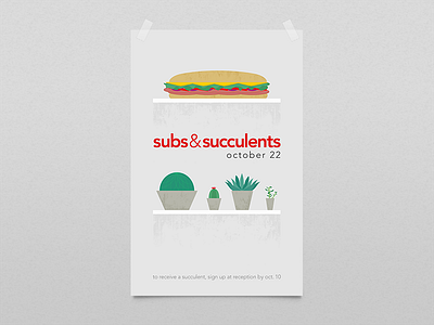 Subs & Succulents poster