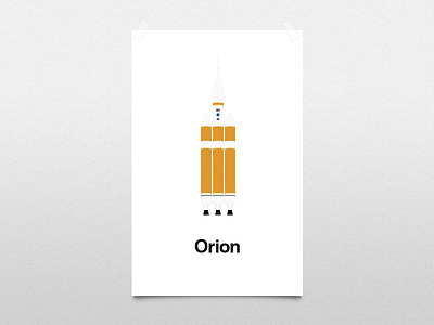 Orion Poster illustration nasa orion rocket spaceship