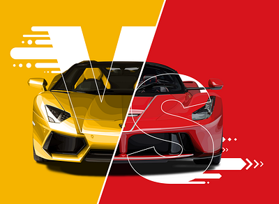 Lambo VS Ferrari adobe art arte digital car design digital art diseño illustration illustrator ilustración vector vector art