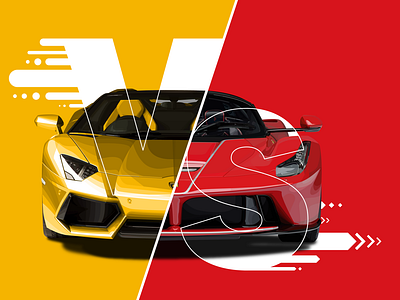 Lambo VS Ferrari adobe art arte digital car design digital art diseño illustration illustrator ilustración vector vector art