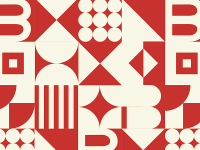 B&Co. Pattern branding branding design geometric pattern red vector