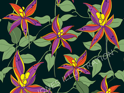 "Australian Fauna Flowers" Pattern adobe illustrator australian fauna design fauna floral illustration pattern design repeat pattern seamless pattern vector illustration