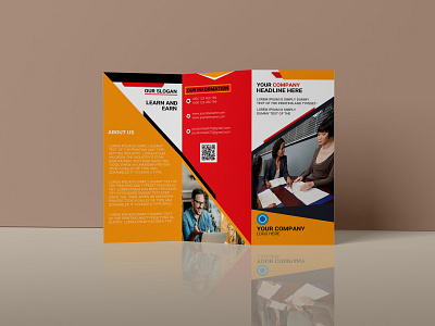 corporate tri-fold brochure design .