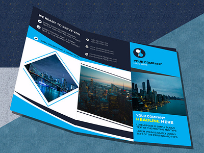 real estate tri fold brochure design .