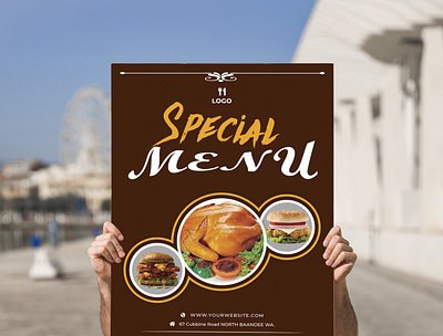 RESTAURANT FLYER DESIGN. branding clean colorful corporate creative design illustration poster