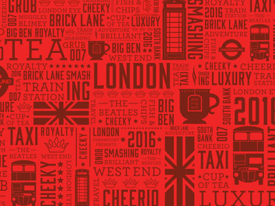 London Red jocelynshaver london pattern typography