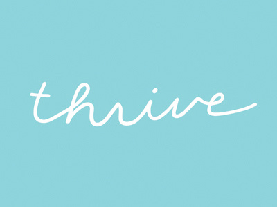 Thrive app appdesign handlettering logo thrive