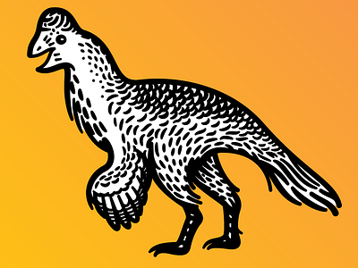 Anzu dinosaur illustration illustrator science vector