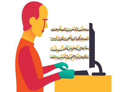 Genomics dude illustration illustrator minimalist science vector