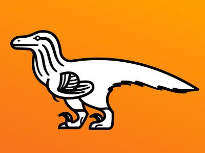 (Another) Dakotaraptor! dinosaur fossil illustration illustrator minimalist prehistory science vector