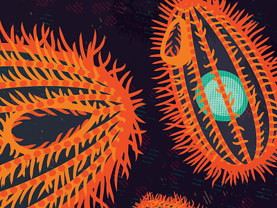 Tetrahymena colorful design illustration microbe microscopic sciart science vector
