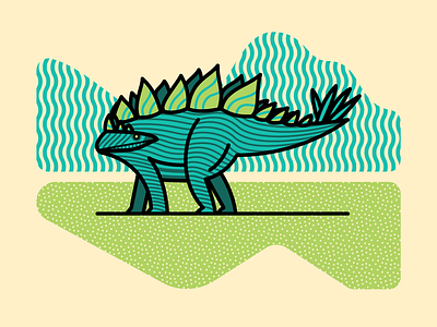 Stegosaurus animal dinosaur minimalist pattern sciart science stegosaurus vector