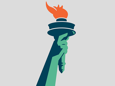 Torch america branding fire liberty logo statue of liberty torch