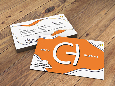 ChavyHelfgott Business Cards branding business card businesscard copywriter design illustration logo