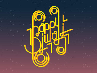 Diwali 2015 celebration deepavali diwali india lights line logo night type vector