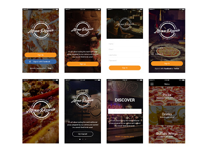 Alfonso Pizza app food mobile app pizza
