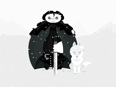 Snowmax baymax character game of thrones got illustration snow stark tv vector