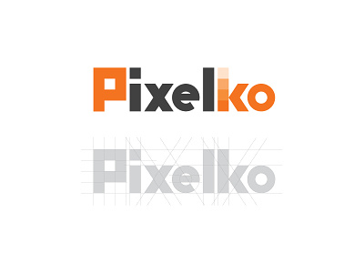 Pixelko icon logo orange pixel vector