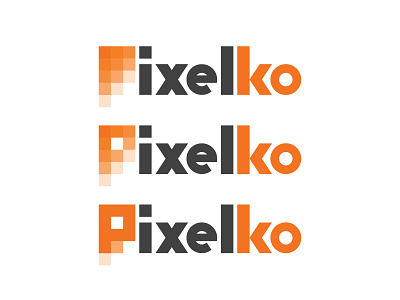 Pixelko icon logo orange pixel vector