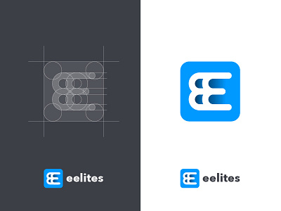 eelites logo brand identity color flat icon logo product