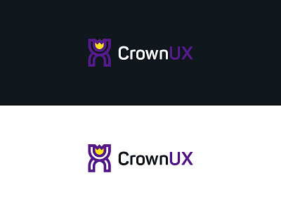 CrownUX Logo brand branding crown icon identity lines logo ux vector