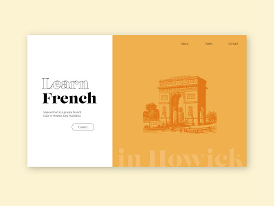 French tutoring website design ui web