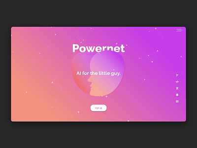 Powernet - AI service landing page app branding coding design illustration logo modern modern design ui vector web website