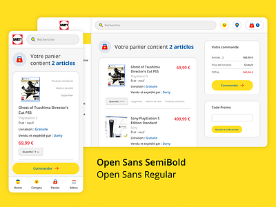 Darty french e-commerce website - UI Design Mobile Desktop