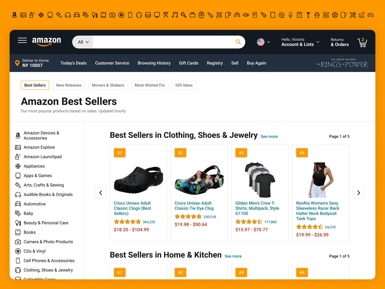 Amazon Best Sellers Clean UI Design by Michael Deleau on Dribbble