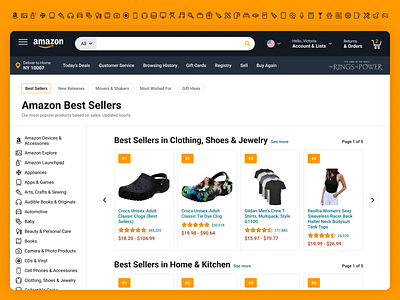 Amazon Best Sellers Clean UI Design