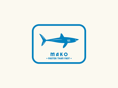 Mako - Faster Than Fast badge design design flat graphic design illustration sticker design