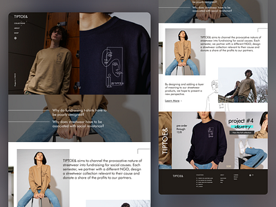 TIPTOE& - Fashion | Daily UI Challenge 003 (Landing page) 003 dailyui dailyui 003 design fashion landing page landing page ui ux