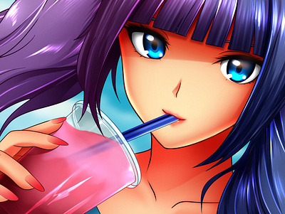 Mim's Favorite anime characterdesign drawing drinks game design girl character girl illustration illustration