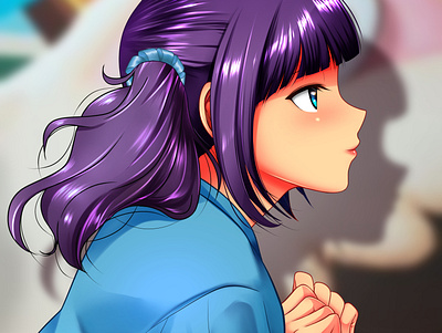 Mim's Posing anime character characterdesign digitalart game design girl illustration