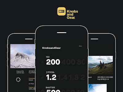 Knobs and Gear: announcing app dark theme ios photography