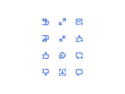 Icons exploration 16x16 2px icons iconset outline stroke
