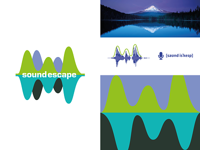 Sound Escape adobe illustrator brand identity branding branding and identity branding design logo logo design minimal mountain logo pattern sound logo vector