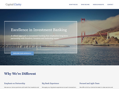 Capital Clarity investment banking web design website wordpress