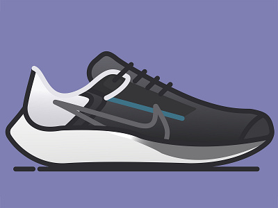 Nike Pegasus 38 Shoe Illustration adobe illustrator branding design illustration minimal nike shoe vector