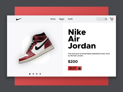 Nike Sneakers Webpage | Weekly Warm-up air jordan basketball branding design graphic design minimal nike shoe ui website