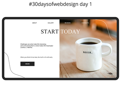 30 days of web design day 1 design ui ux web