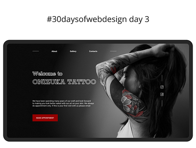 TATTO SALON design minimal ui ux web website