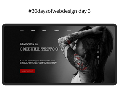 TATTO SALON design minimal ui ux web website