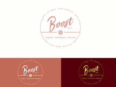 Boost Logo l Wedding and Engagement Organizer branding design logo typography