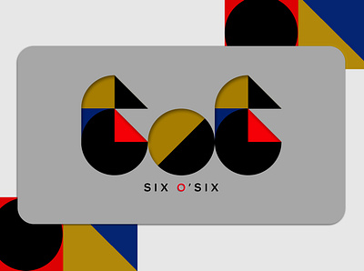 606 geometric logo branding design geometric geometry logo modern logo numbers typography
