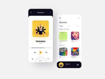 Music Player mock-up app