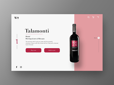 Product page for Wine