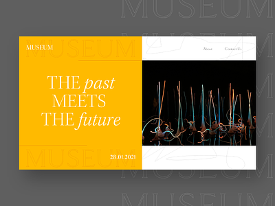 Museum website adobexd dailyui dailyuichallenge figma minimal museum