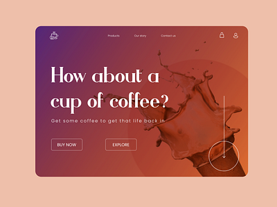 Online coffee shop website template